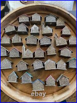 Vintage putz house ornament collection
