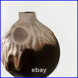 Viral Halloween LARGE Skull Poison Bottle Handmade Ceramic Vase NWT
