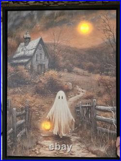 Viral Kirklands Summerween Sold Out LED Trick Or Treat Ghost Light Up Canvas