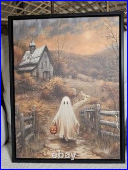 Viral Kirklands Summerween Sold Out LED Trick Or Treat Ghost Light Up Canvas