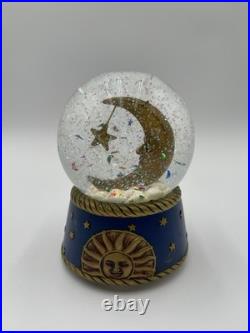 Vtg 1992 Vandor When You Wish Upon A Star Musical Celestial Snow Globe Sun Moon