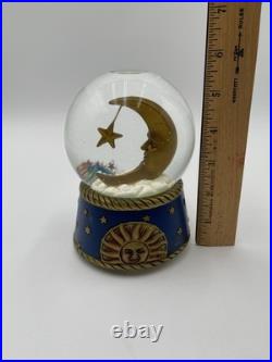 Vtg 1992 Vandor When You Wish Upon A Star Musical Celestial Snow Globe Sun Moon