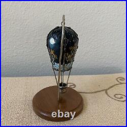 Vtg 1994 Balloonatics Night Scene Moon Star Hanging Metal Glass hot air balloon