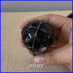 Vtg 1994 Balloonatics Night Scene Moon Star Hanging Metal Glass hot air balloon