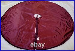 Vtg Bombay Co Purple Velvet Gold Peacock Feathers Christmas Tree Skirt &Stocking