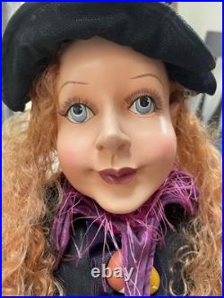 Vtg Giant Halloween Witch Floor Doll Tabletop Decor Amazing Design Euc 40h