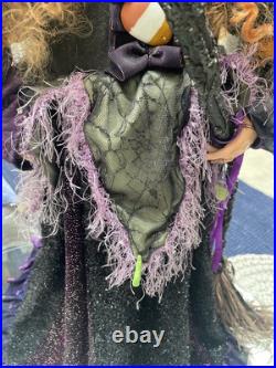 Vtg Giant Halloween Witch Floor Doll Tabletop Decor Amazing Design Euc 40h