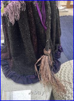 Vtg Giant Halloween Witch Floor Doll Tabletop Decor Amazing Design Euc 40h