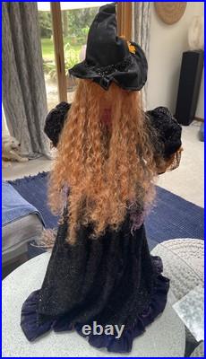 Vtg Giant Halloween Witch Floor Doll Tabletop Decor Amazing Design Euc 40h