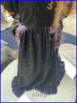Vtg Giant Halloween Witch Floor Doll Tabletop Decor Amazing Design Euc 40h