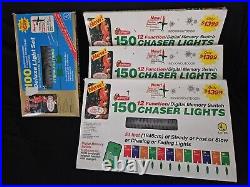 Vtg Joy Brite 150 ct Chaser Christmas Lights 12 Function x 3 + Bonus! NEW @@