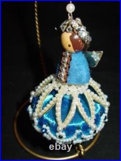 Vtg June Zimonick RARE Swarovski Christmas Ornament MILADY #115 1975