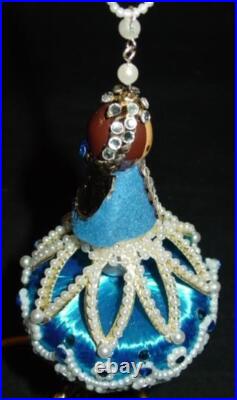 Vtg June Zimonick RARE Swarovski Christmas Ornament MILADY #115 1975