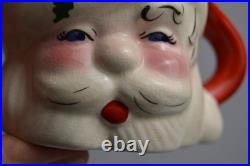 Vtg MCM DeForest of California Punch/Eggnog Bowl & Mugs Merry Christmas Pottery