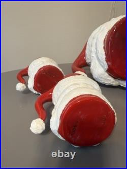 Vtg MCM Winking Santa Claus Ceramic Pitcher And 5 Mugschristmas Collectible