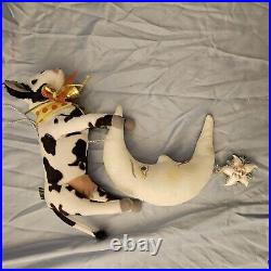 Vtg RARE Mark Roberts Cow Jumped Over The Moon Hanging Display Htf