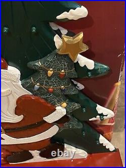 Vtg Santa Advent Wooden Calendar 24 Hanging Ornament's Costco Complete Read