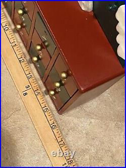 Vtg Santa Advent Wooden Calendar 24 Hanging Ornament's Costco Complete Read