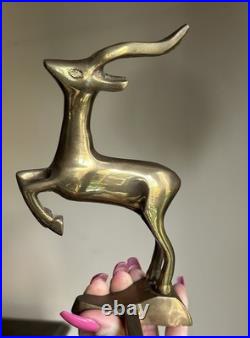 Vtg Set Of 4 Brass Hooks Holders Mantel Hook Star Reindeer Bird Dove Celestial