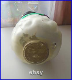 Vtg Xmas Handpainted Hand-blown Mercury Glass Snowman Figure 14 Decor Tree Top