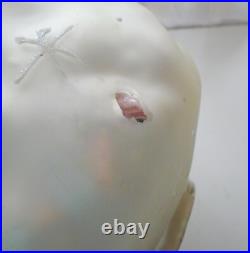Vtg Xmas Handpainted Hand-blown Mercury Glass Snowman Figure 14 Decor Tree Top