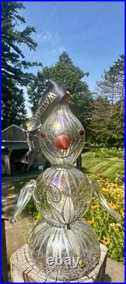 WATERFORD Holiday Heirloom JOL Christmas Glass Ornament Jim O'Leary Snowman