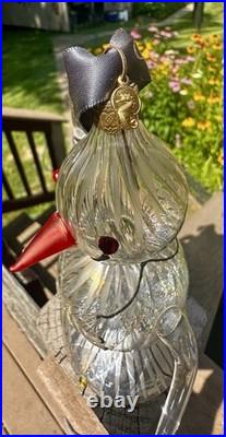 WATERFORD Holiday Heirloom JOL Christmas Glass Ornament Jim O'Leary Snowman