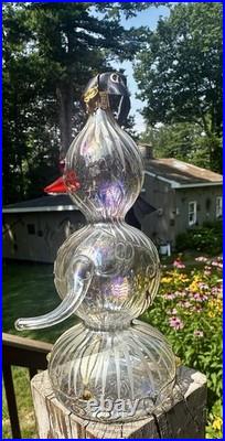 WATERFORD Holiday Heirloom JOL Christmas Glass Ornament Jim O'Leary Snowman