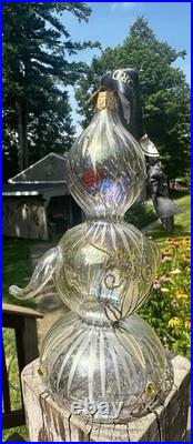 WATERFORD Holiday Heirloom JOL Christmas Glass Ornament Jim O'Leary Snowman