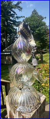 WATERFORD Holiday Heirloom JOL Christmas Glass Ornament Jim O'Leary Snowman
