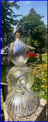WATERFORD Holiday Heirloom JOL Christmas Glass Ornament Jim O'Leary Snowman