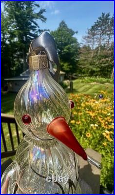 WATERFORD Holiday Heirloom JOL Christmas Glass Ornament Jim O'Leary Snowman
