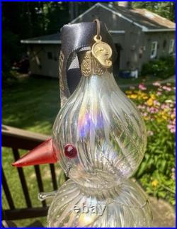 WATERFORD Holiday Heirloom JOL Christmas Glass Ornament Jim O'Leary Snowman