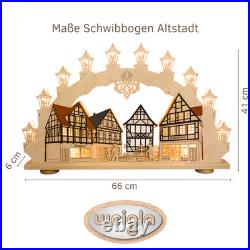 WEIGLA Schwibbogen old town I light arch Erzgebirge I Christmas decoration inside