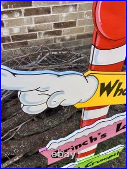 WHOVILLE Sign Pole GRINCH'S Lair Mount Crumpit CHRISTMAS Yard Art Decoration
