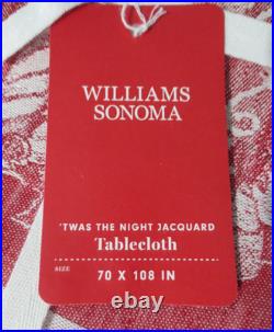 WILLIAMS-SONOMA New'TWAS THE NIGHT BEFORE CHRISTMAS Tablecloth & 8 Napkins