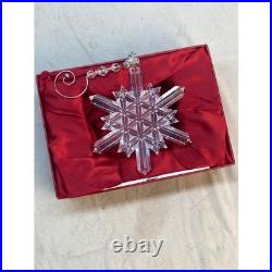 Waterford 2004 Crystal Snow Crystal Faceted Ornament New in Box Ireland