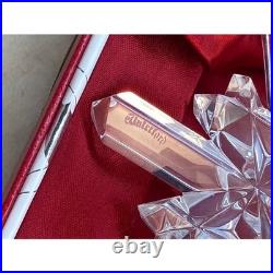 Waterford 2004 Crystal Snow Crystal Faceted Ornament New in Box Ireland