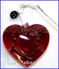 Waterford 2023 Times Square The Gift of Love Heart Ornament #1061927 Boxed withtag