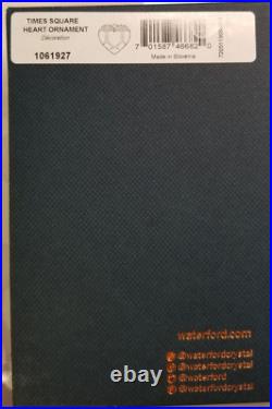 Waterford 2023 Times Square The Gift of Love Heart Ornament #1061927 Boxed withtag