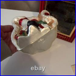 Waterford Holiday Heirlooms St Nicholas with Gifts Glass Ornament 148331 Box COA