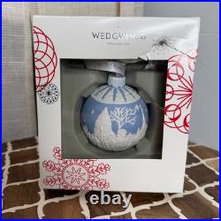 Wedgwood Carol Service Bauble Jasperware Blue Christmas Ornament Bulb 2016