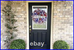 Welcome Louisiana Seafood Boil Summer Front Door Wreath Crawfish Lobster Shrimp