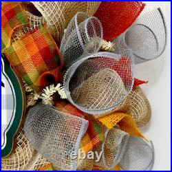 Welcome To Our Roost Country Farmhouse Deco Mesh Wreath