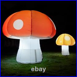 Wellcomer 2 Pcs Giant Inflatable Mushroom Outdoor Decorations 6Ft & 8Ft Tall