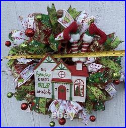 Whimsical Christmas Elf House Handmade Wreath