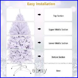 White Artificial Christmas Tree, 9FT Artificial Pine Tree WithPremium PVC Needles