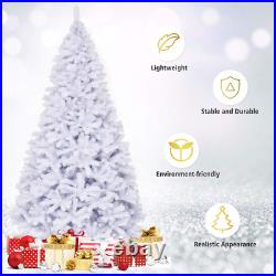 White Artificial Christmas Tree, 9FT Artificial Pine Tree WithPremium PVC Needles