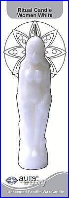 White Woman Image 7.25 Candle Wicca Pagan Spell Hoodoo