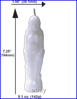White Woman Image 7.25 Candle Wicca Pagan Spell Hoodoo